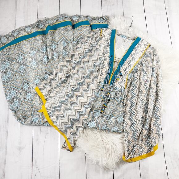 Talitha Women's Maghreb Pinted Silk-Georgette V-Neck Maxi Dress‎ Size S  NEW - Picture 2 of 7